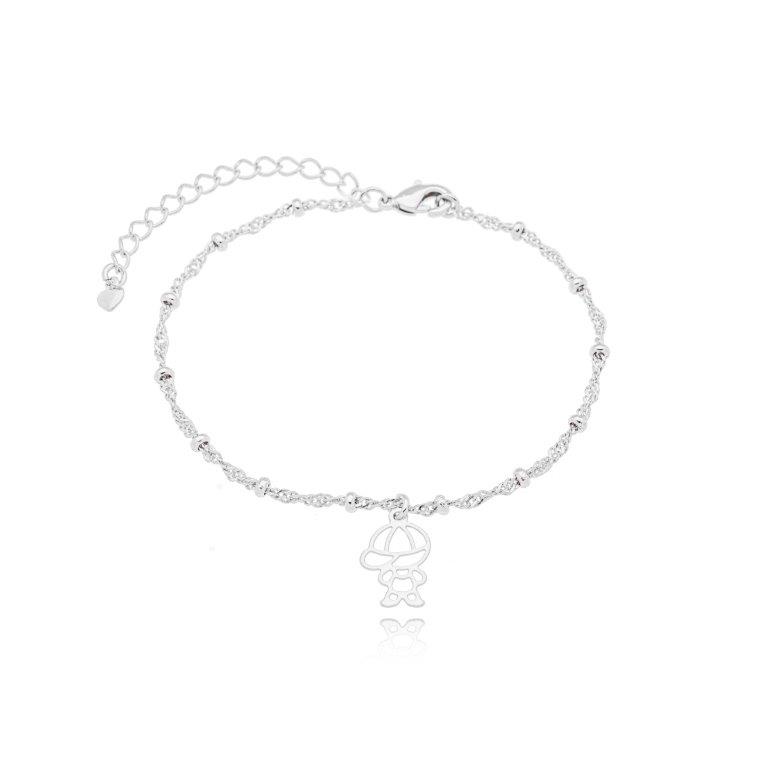 Pulseira Filha(o) com Esferas Ouro