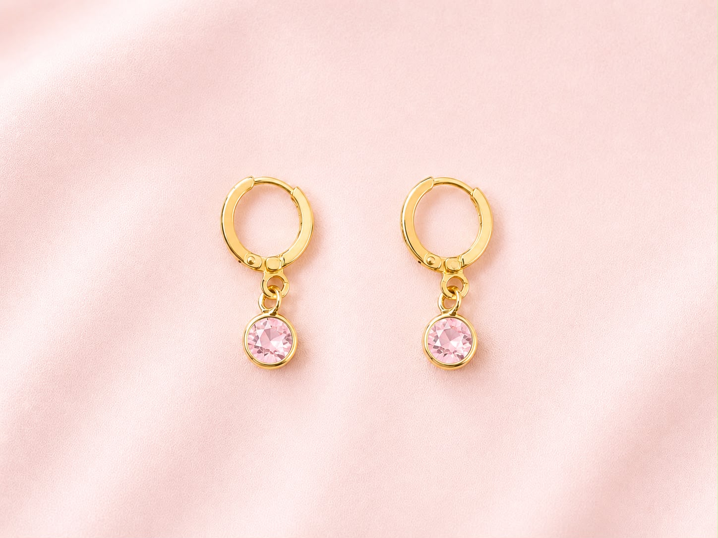 Brinco Argola Zirconia Redonda Colors Ouro