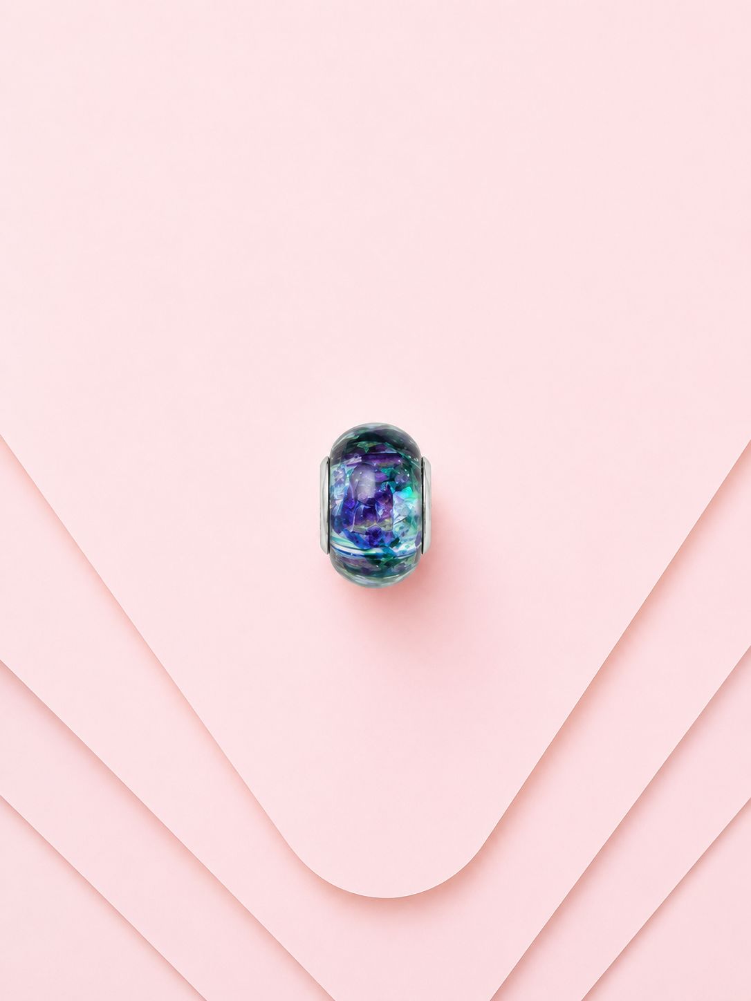 Berloque Separador Murano Prata