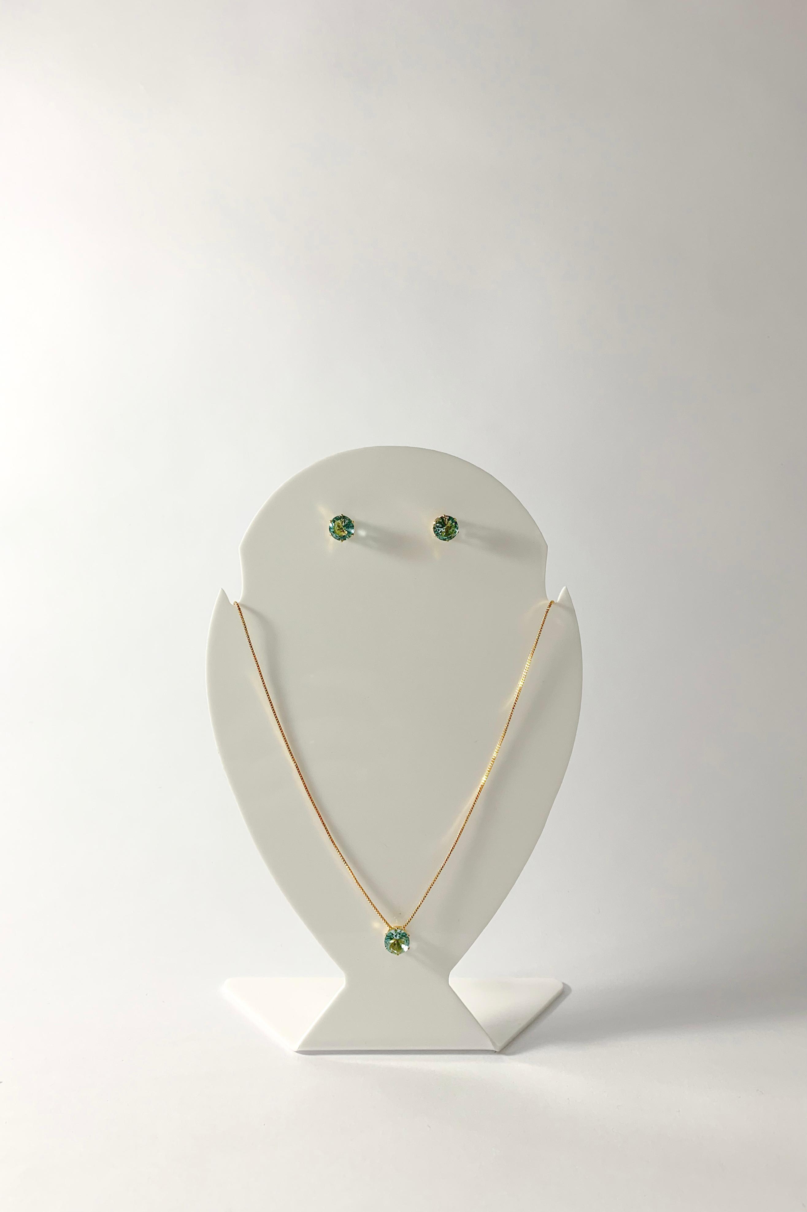 Conjunto Redondo Ponto de Luz Ouro
