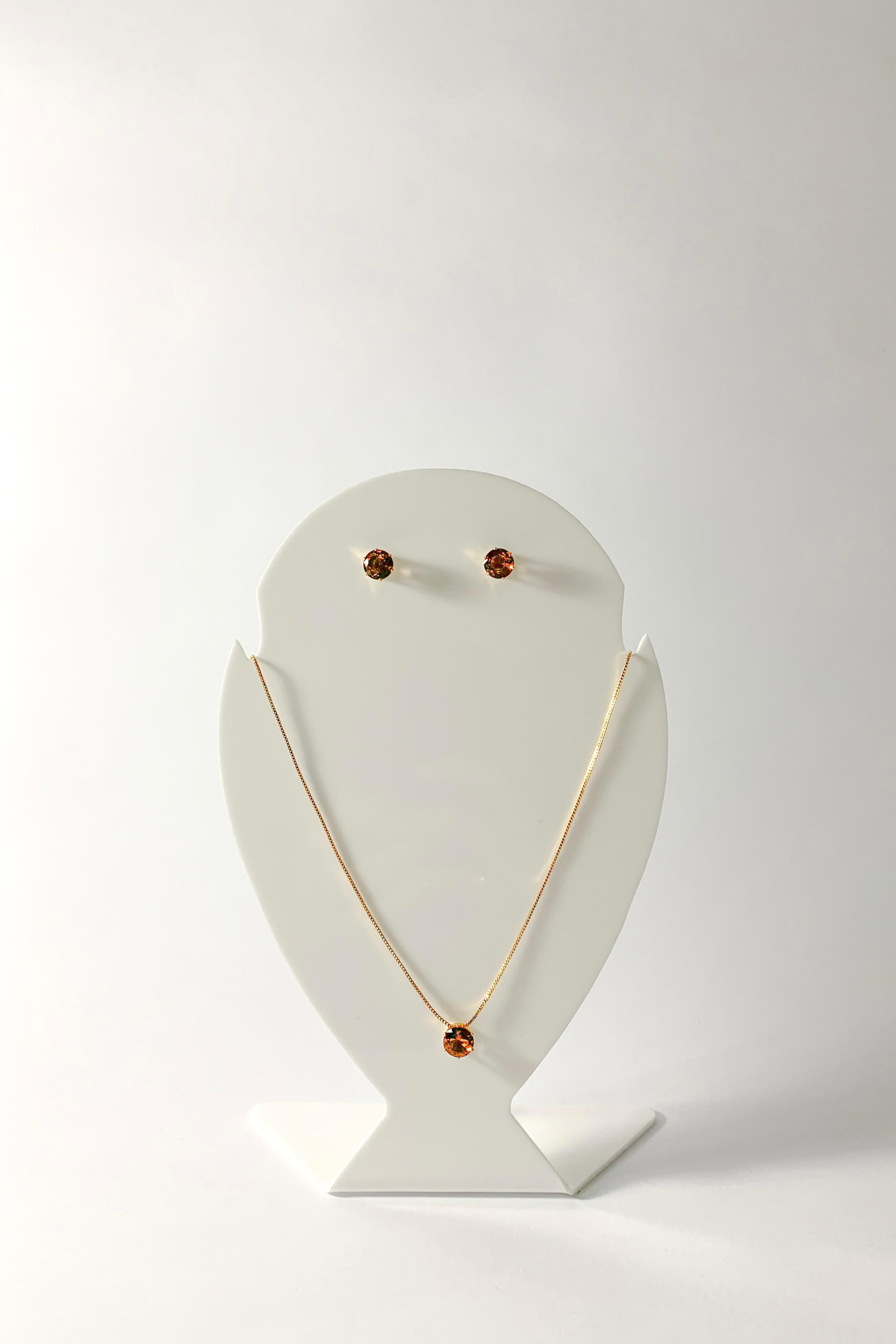 Conjunto Redondo Ponto de Luz Ouro