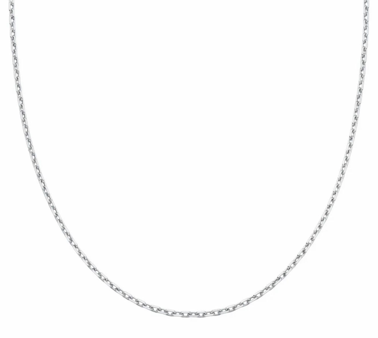 Colar Cadeadinho 70cm Prata