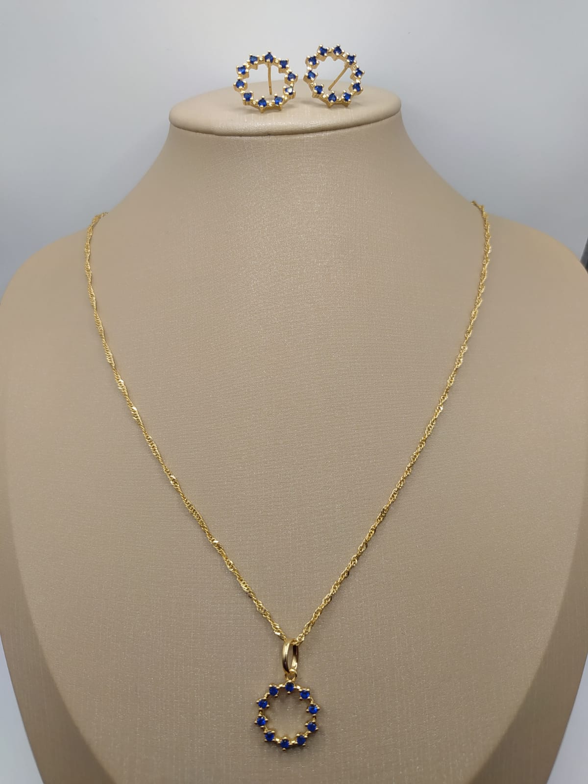 Conjunto circulo azul