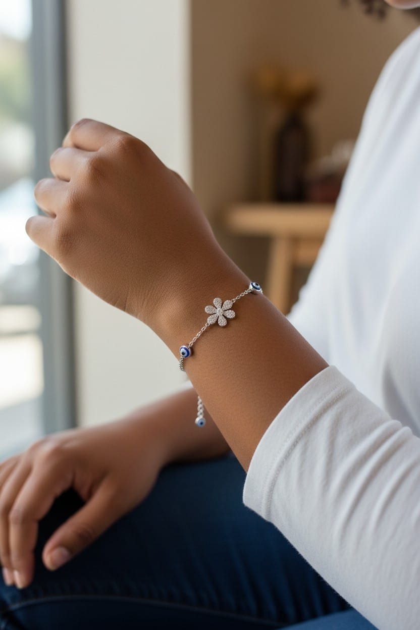PULSEIRA FLOR OLHO GREGO