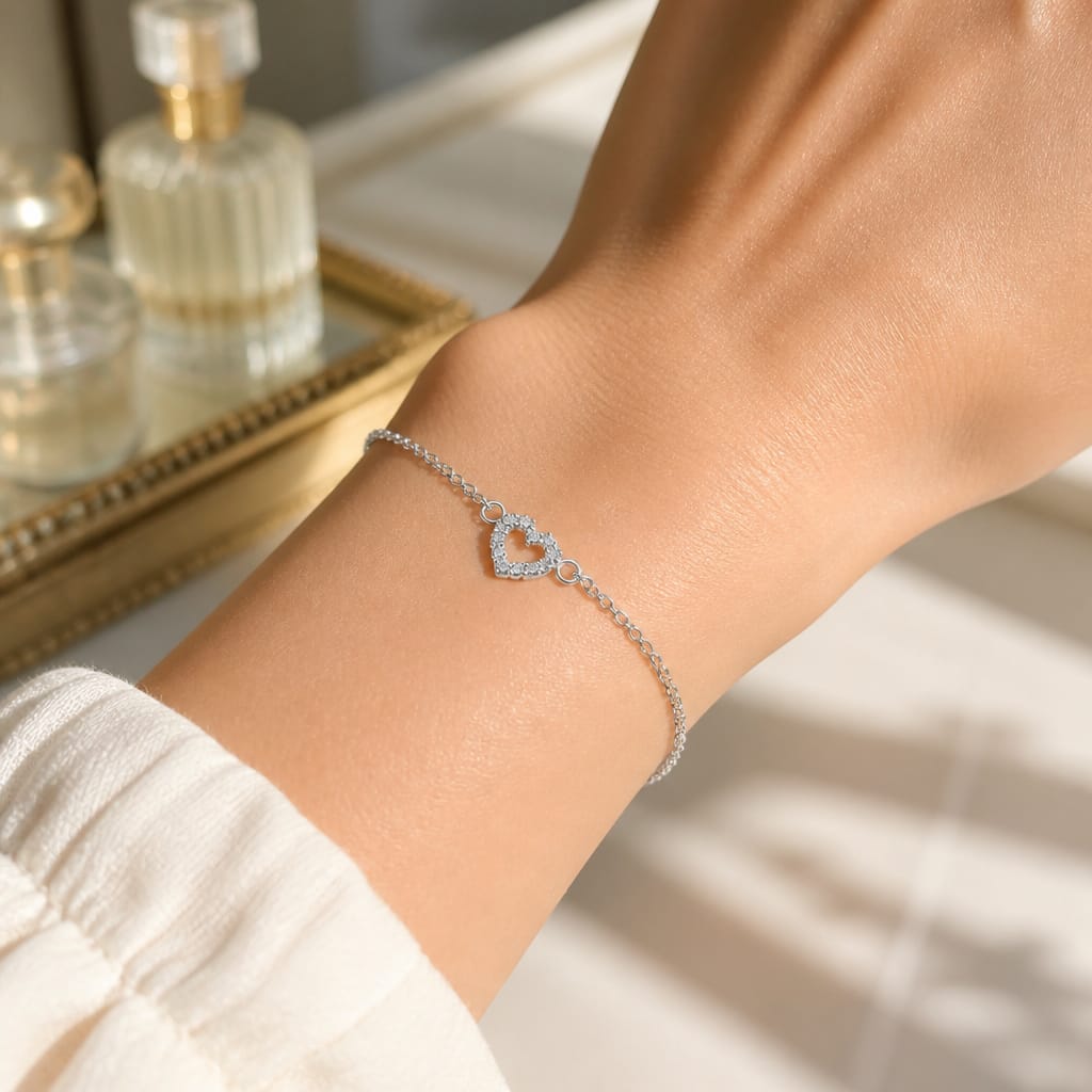 PULSEIRA CORAÇÃO CRAVEJADO
