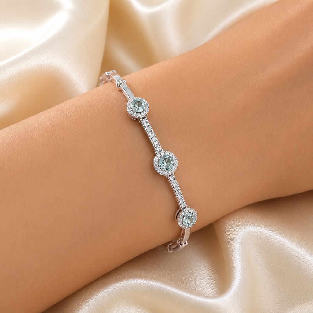 PULSEIRA LUXO CRAVEJADA PINGENTE REDONDO