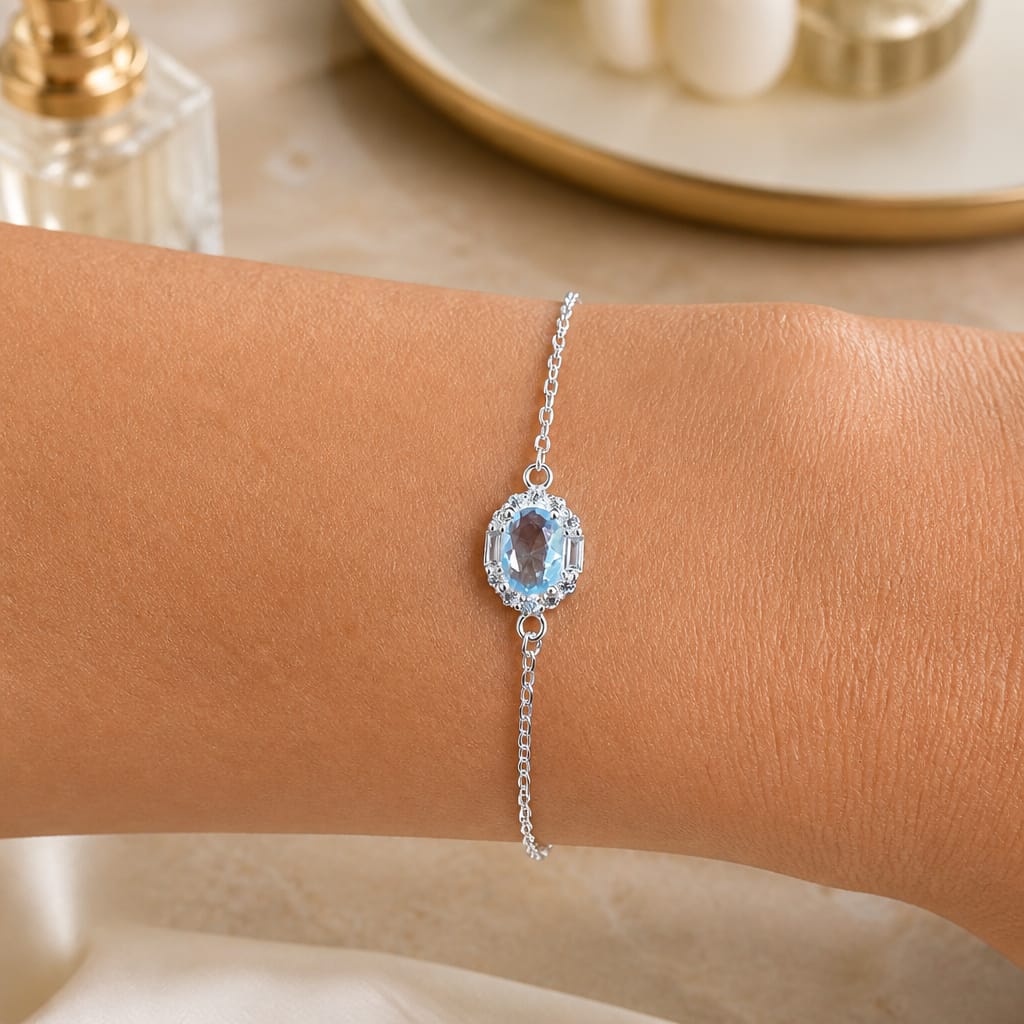 PULSEIRA PINGENTE OVAL CRAVEJADO