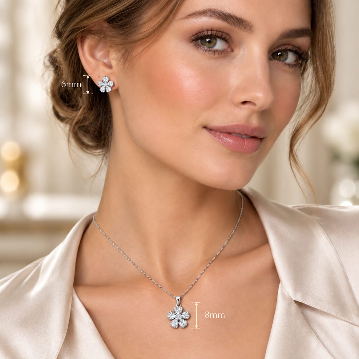 CONJUNTO FLOR CRAVEJADO