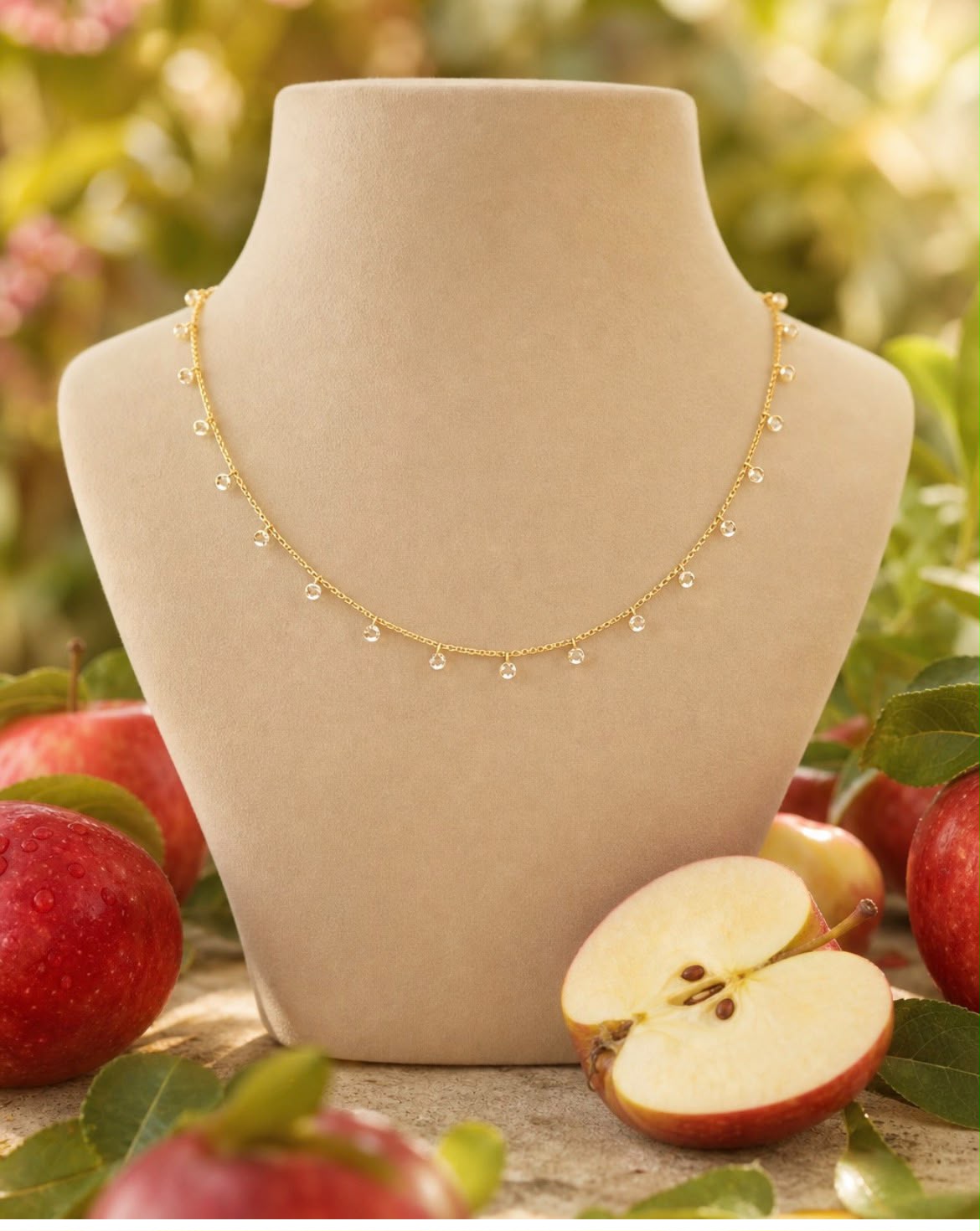 Gargantilha choker 35 cm pontos de luz Bruna Semijoias