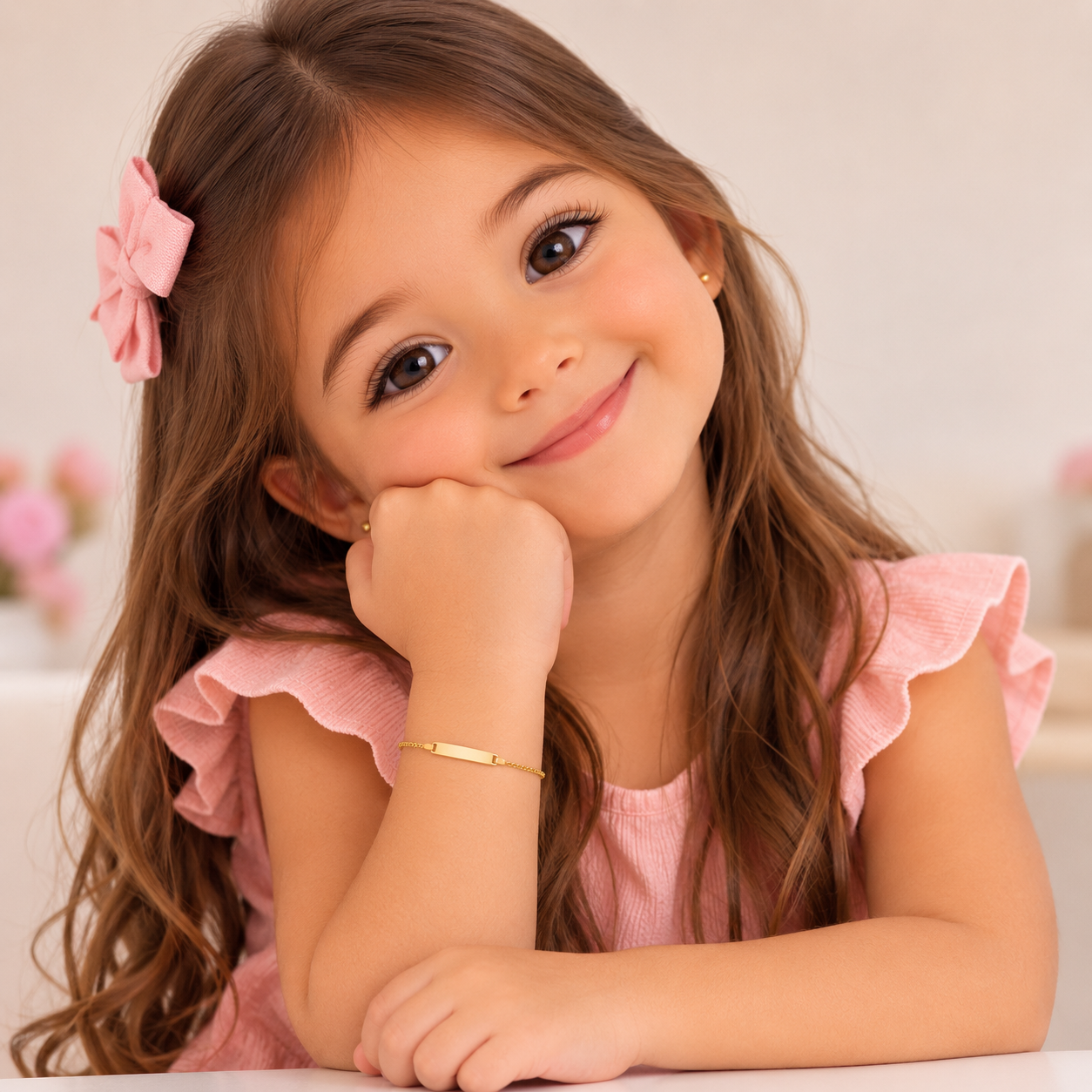 Pulseira infantil chapinha RN Bruna Semijoias