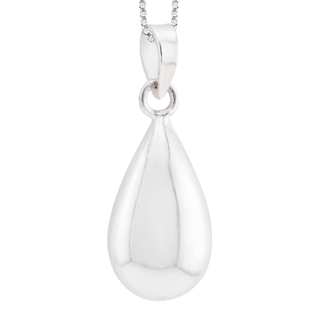 Colar Gota Lisa 50cm Prata 925