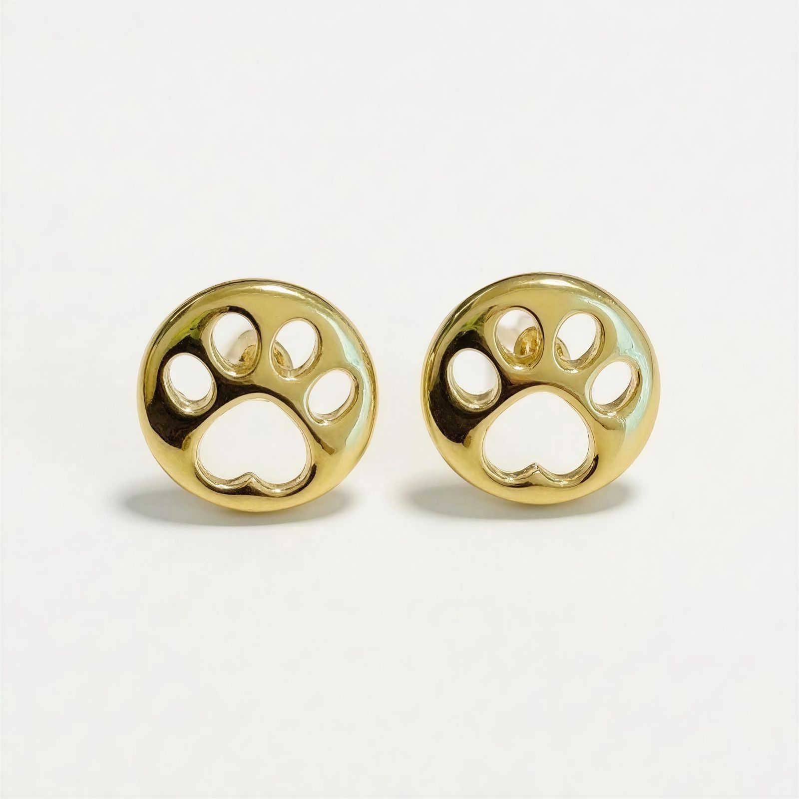 Brinco Patinha Pet Banhada a Ouro 18k