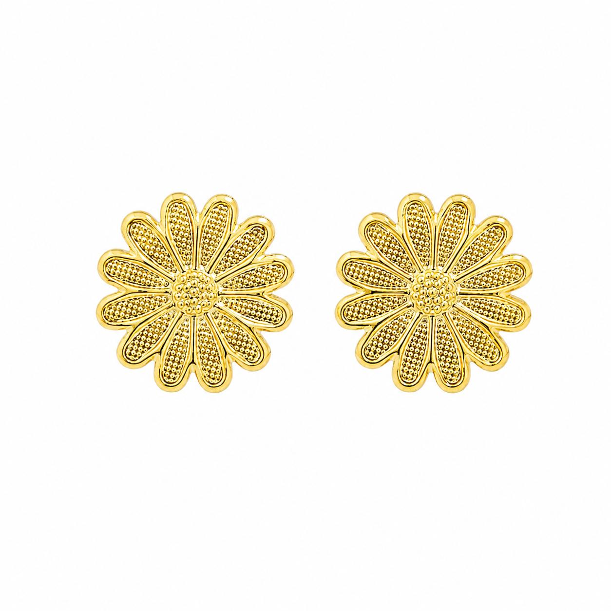 Brinco Margarida Banhado a Ouro 18k
