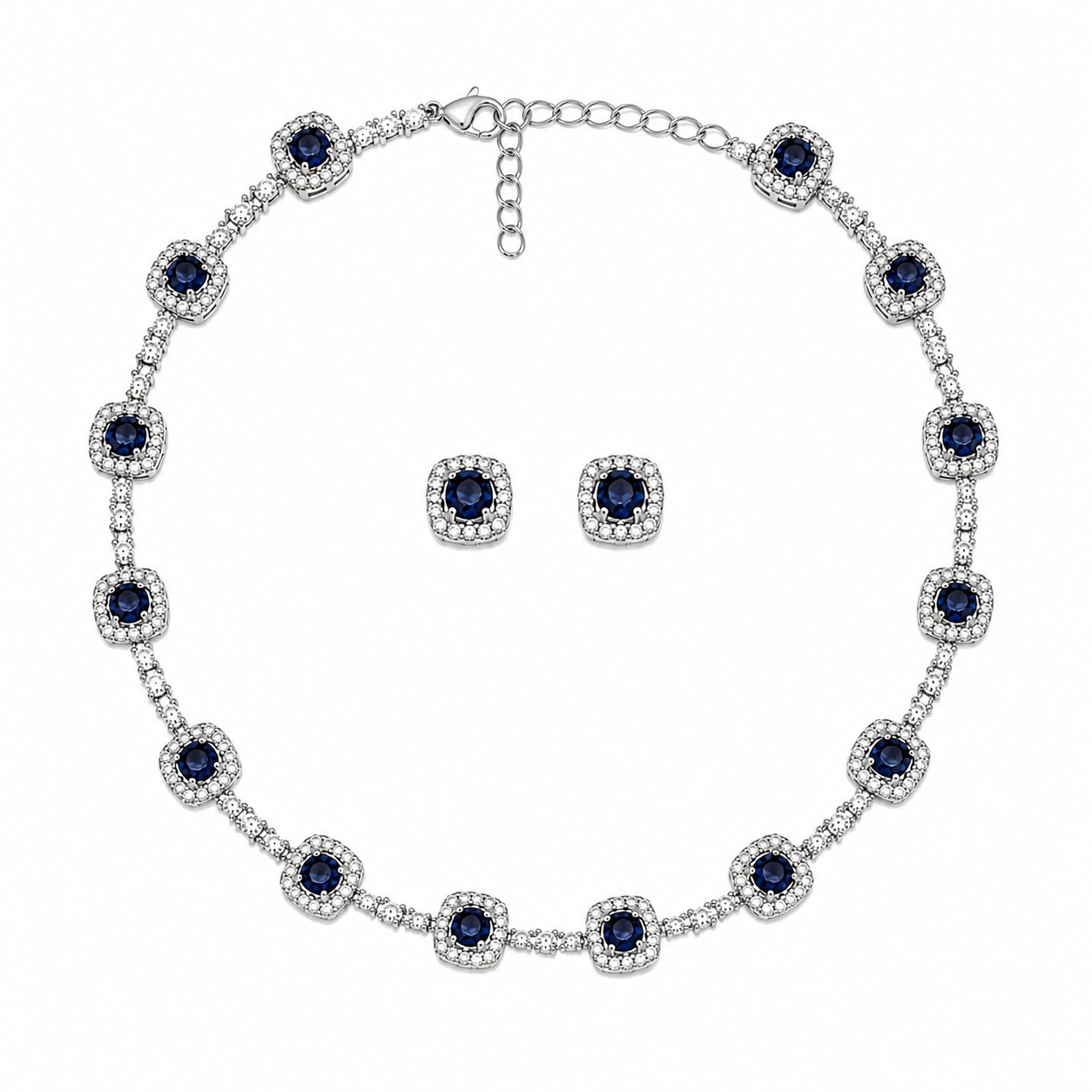 Conjunto Luxo Cravejado em Ródio