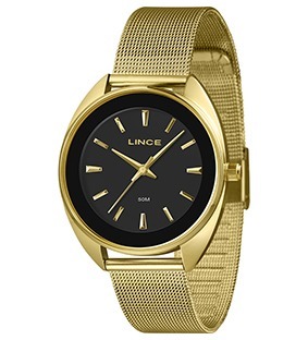 Relógio Feminino Lince Golden.