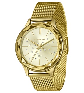 Relógio Feminino Lince Golden Diamond Milano