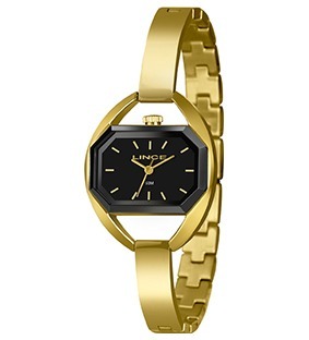 Relógio Feminino Lince Golden Hexa Elegance Dourado