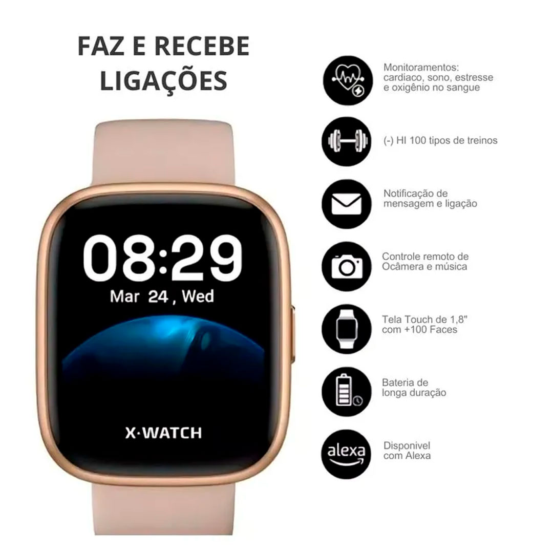 Relogio Rosegold Smart X-watch  XSWUQPI003A