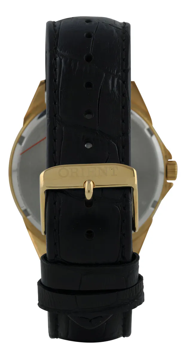 Relogio Orient Masculino Dourado Pulseira De Couro MGSC1010