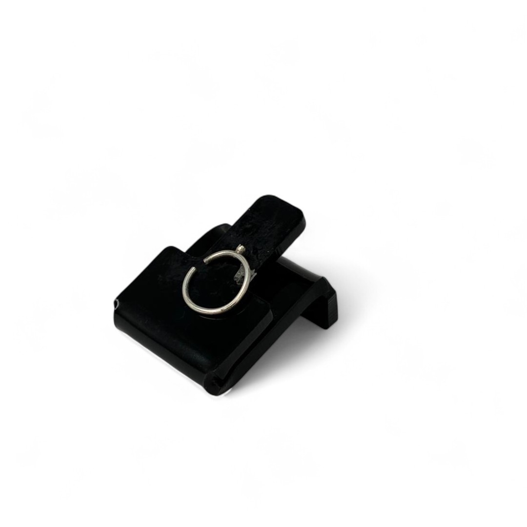 PIERCING ARGOLA LISA COM PONTO DE LUZ - PRATA 925