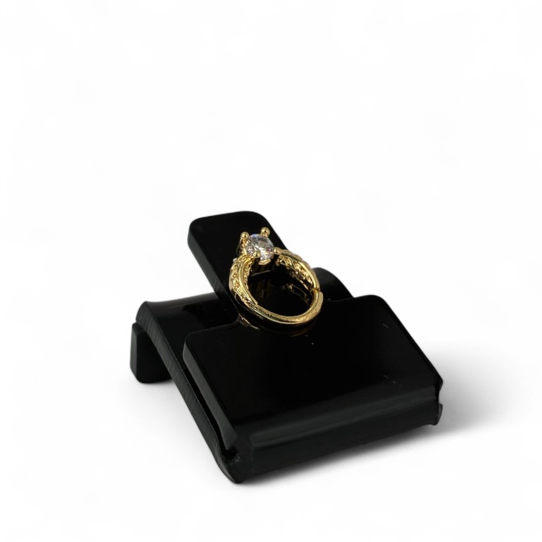 PIERCING SEPTO ZIRCONIA DETALHE FOLHA - BANHADO A OURO 18K