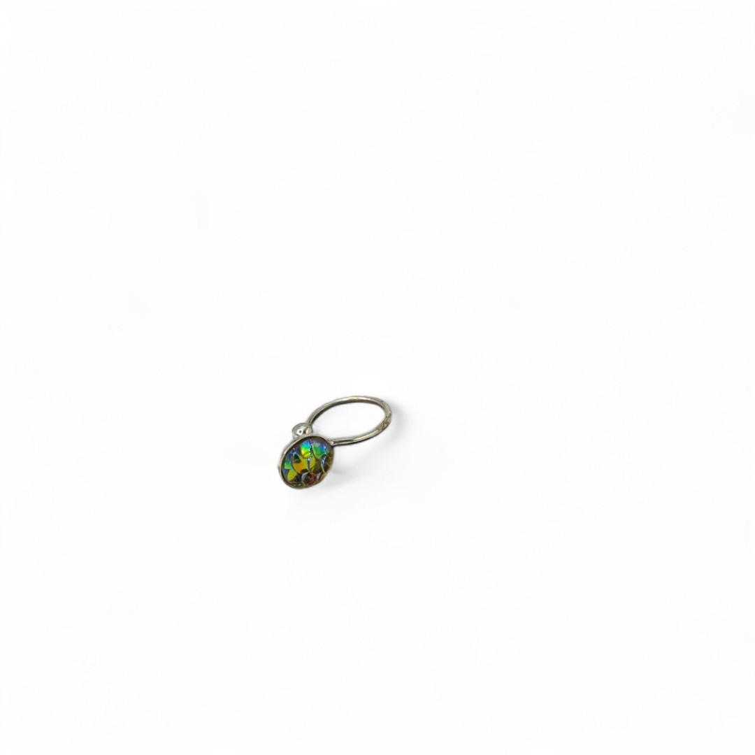 PIERCING FAKE ESCAMA DE SEREIA FRUTA-COR -PRATA 925