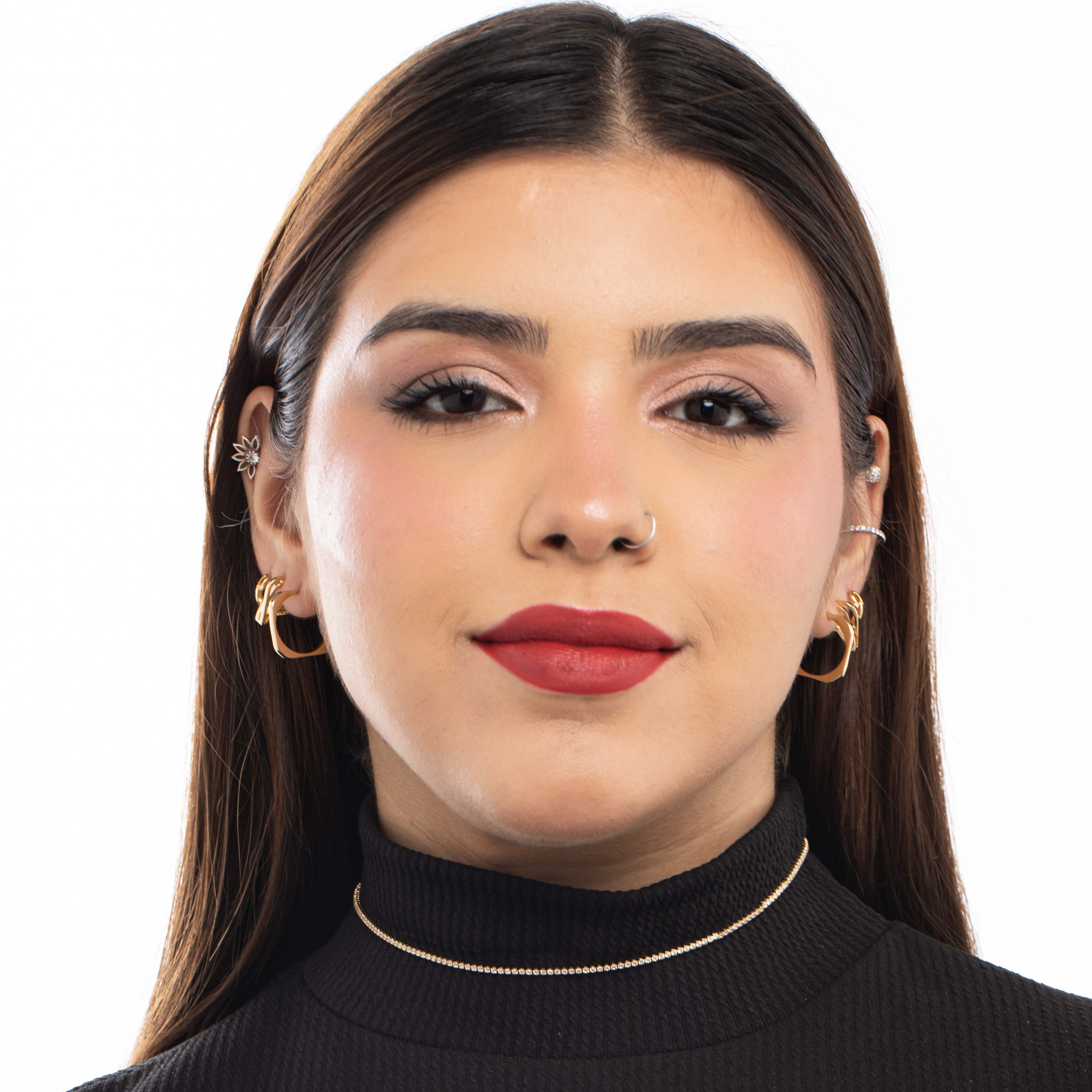 CHOKER CORRENTE RIVIERA EXTRA FINA COM ZIRCONIA CRISTAL E EXTENSOR 1,5MM  - BANHADO A OURO 18K