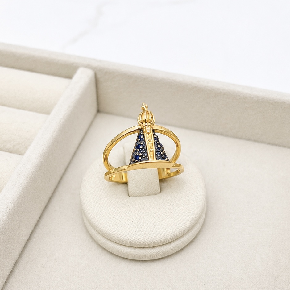 ANEL NOSSA SENHORA DE APARECIDA MANTO AZUL