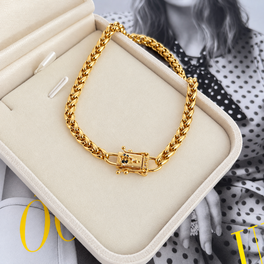 PULSEIRA ELOS DE ENCAIXE COM FECHO GAVETA NOSSA SENHORA