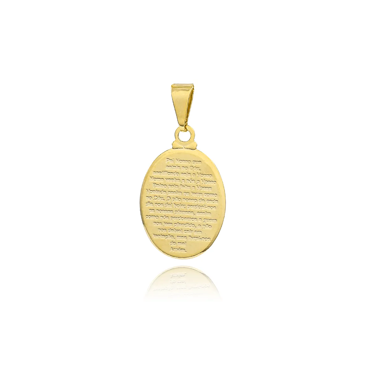 COLAR PAI NOSSO OVAL CORRENTE BOLINHAS
