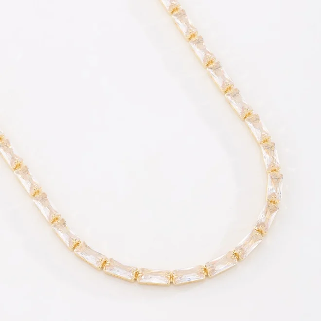 CHOKER ZIRCÔNIAS BAGUETE