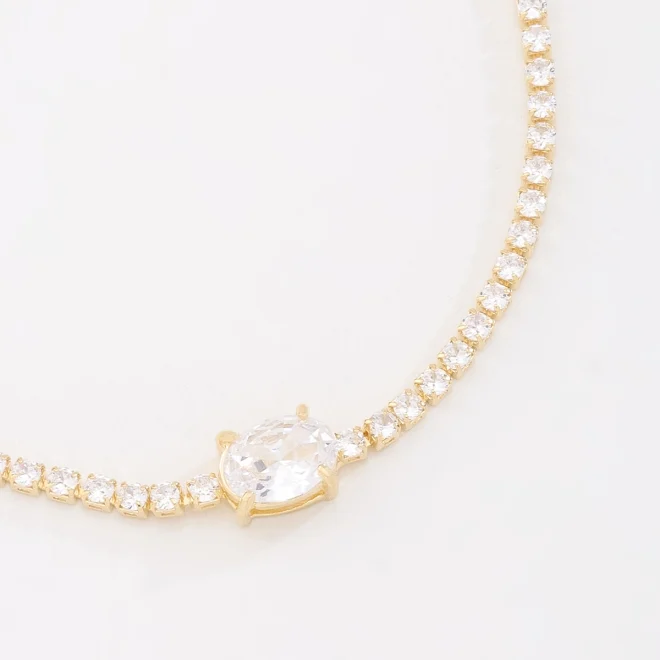 PULSEIRA RIVIERA ZIRCÔNIA OVAL