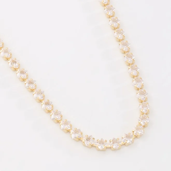 CHOKER ZIRCÔNIAS QUADRADAS