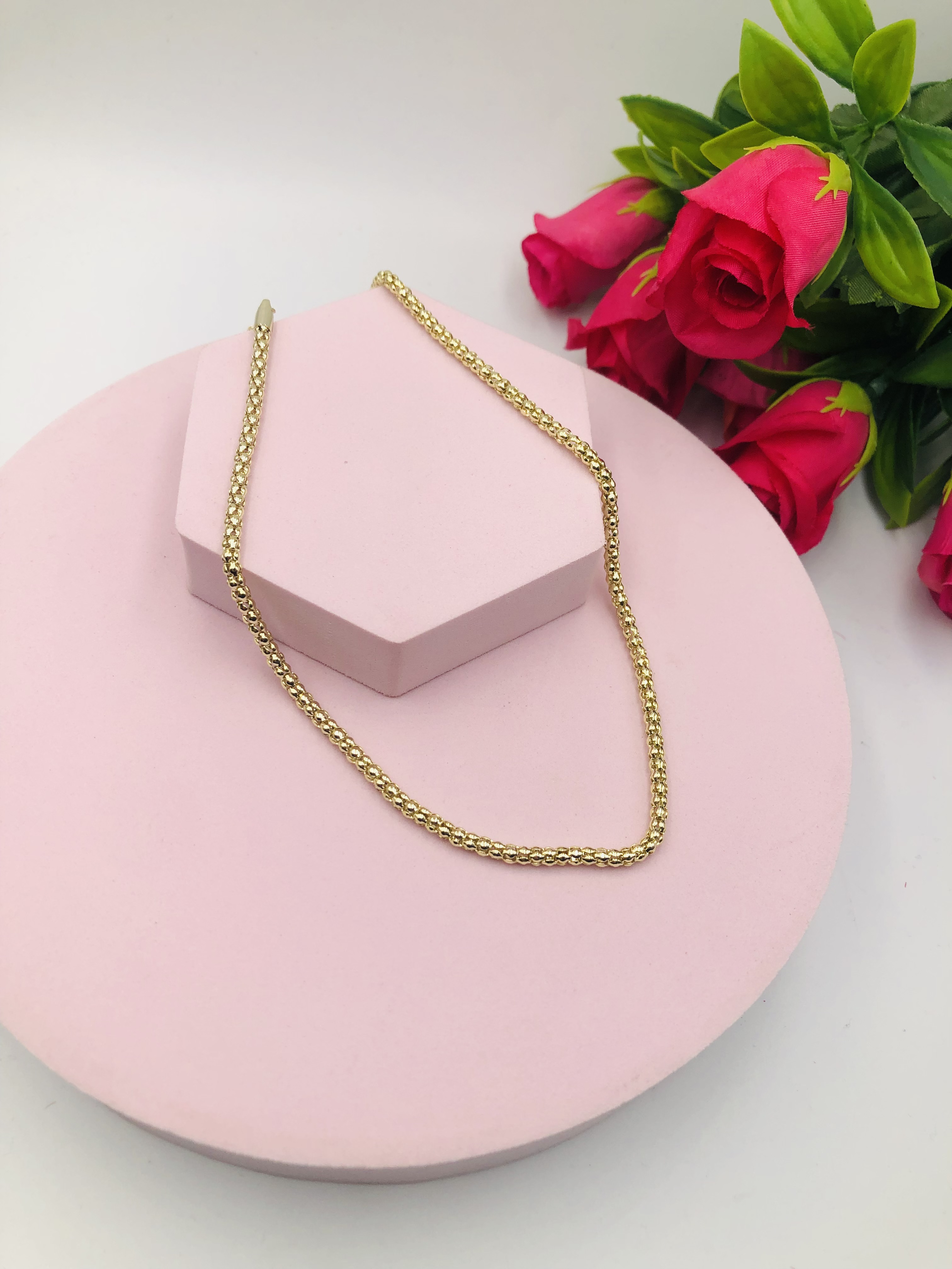 Colar Choker Pipoca