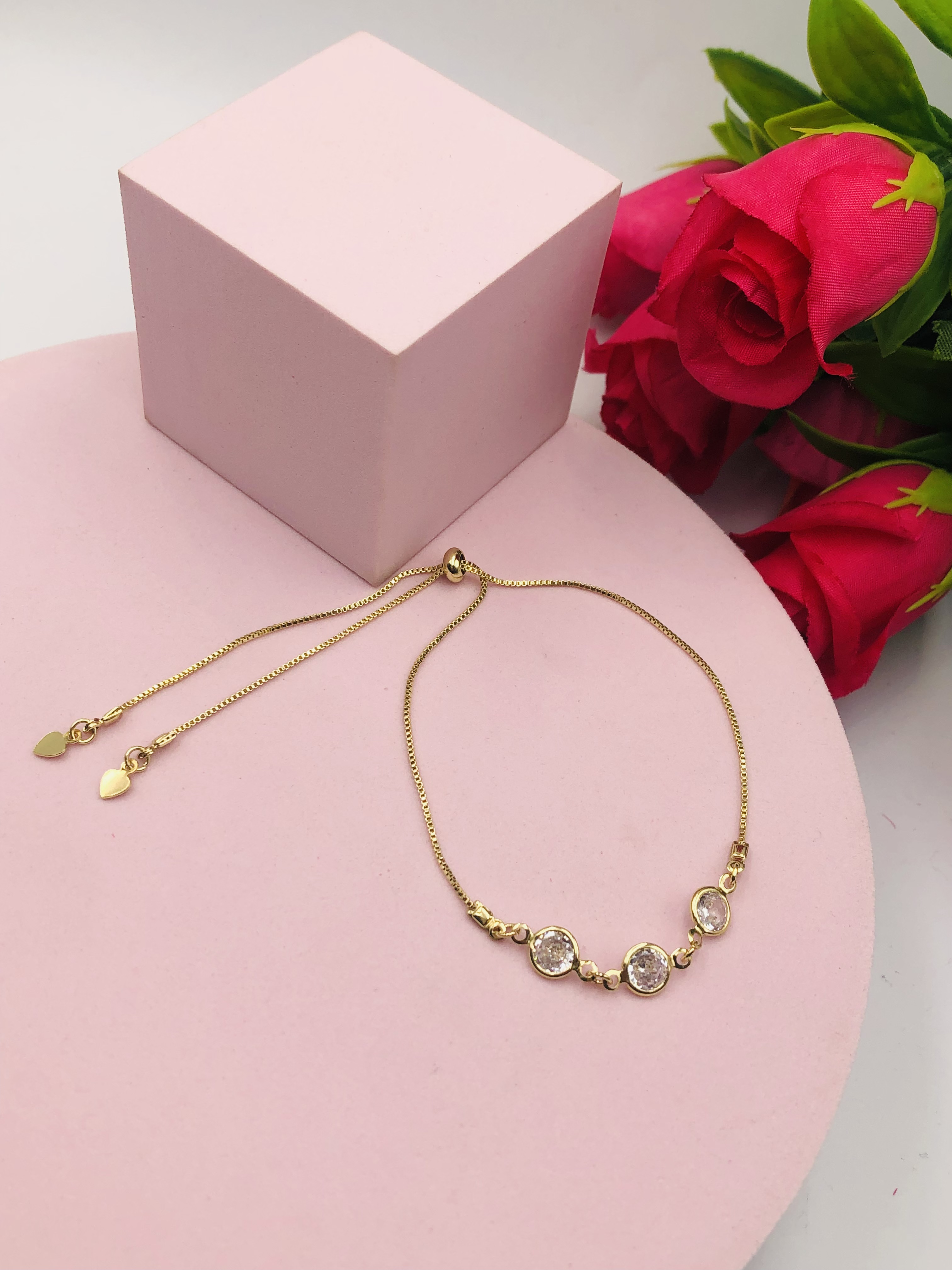 Pulseira Gravatinha com Três Pontos de Luz