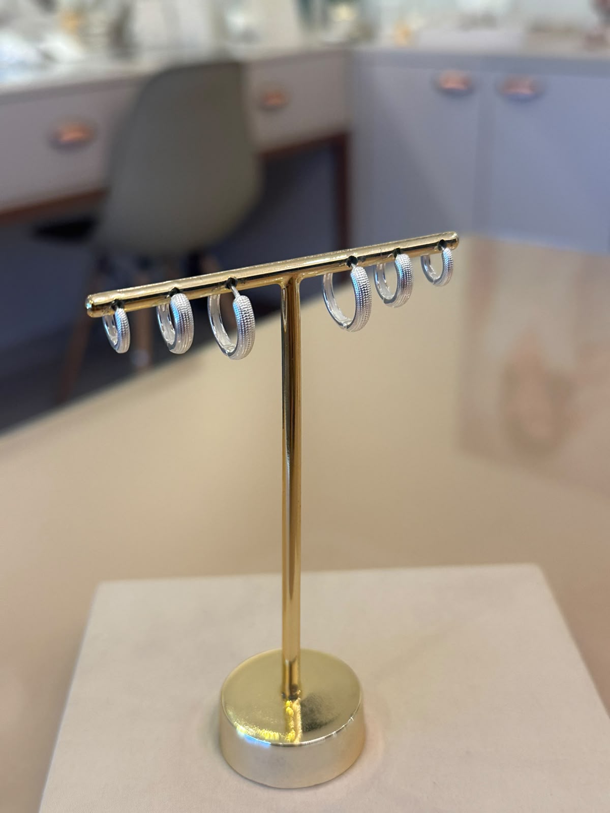 TRIO ARGOLA PRATA DETALHES
