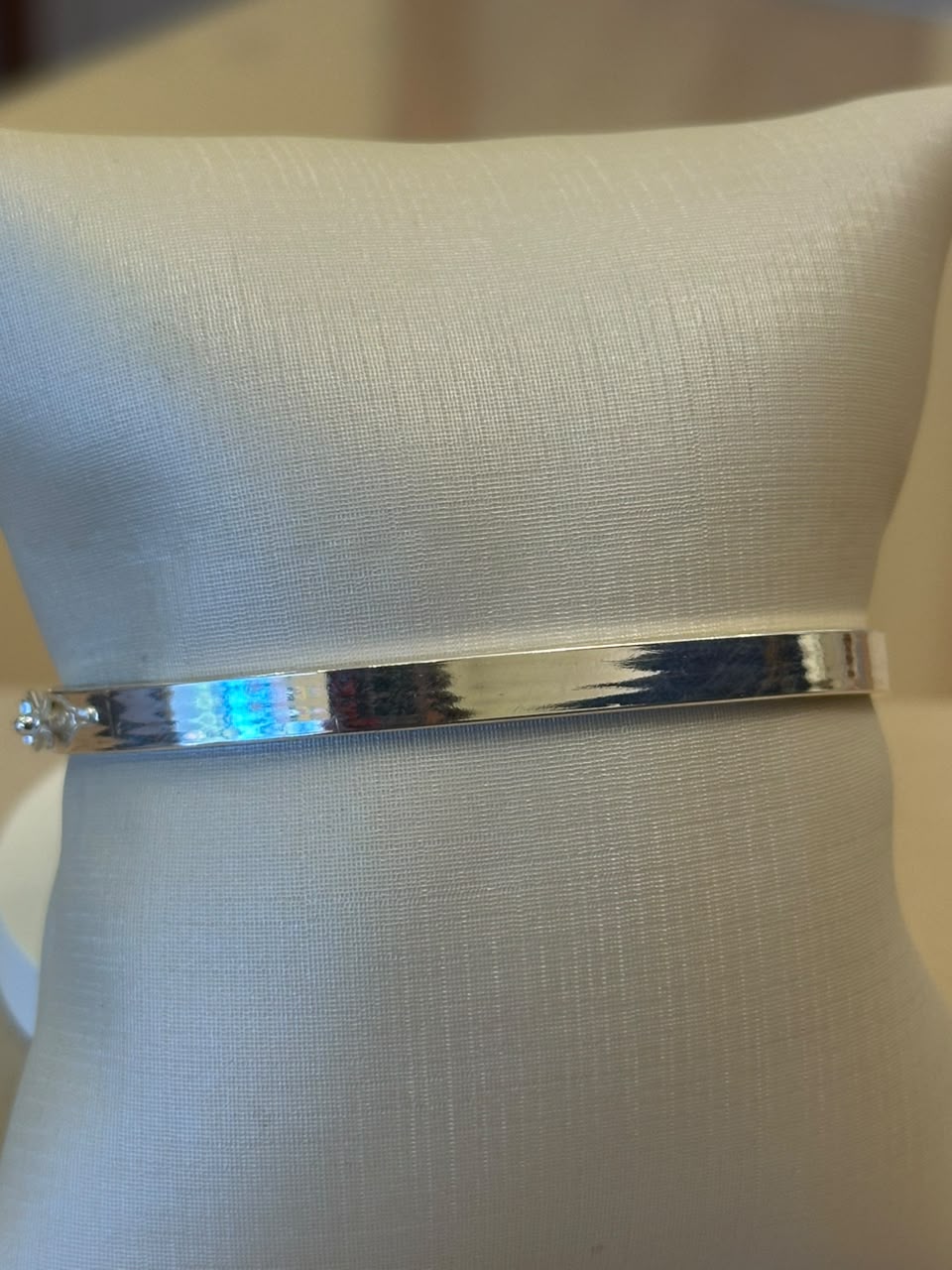 BRACELETE PRATA ARO RETO