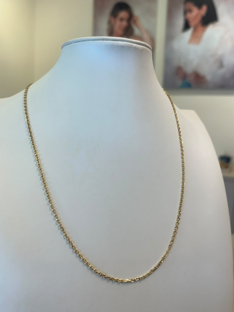 CORRENTE CARTIER DIAMANTADA FINA 60CM