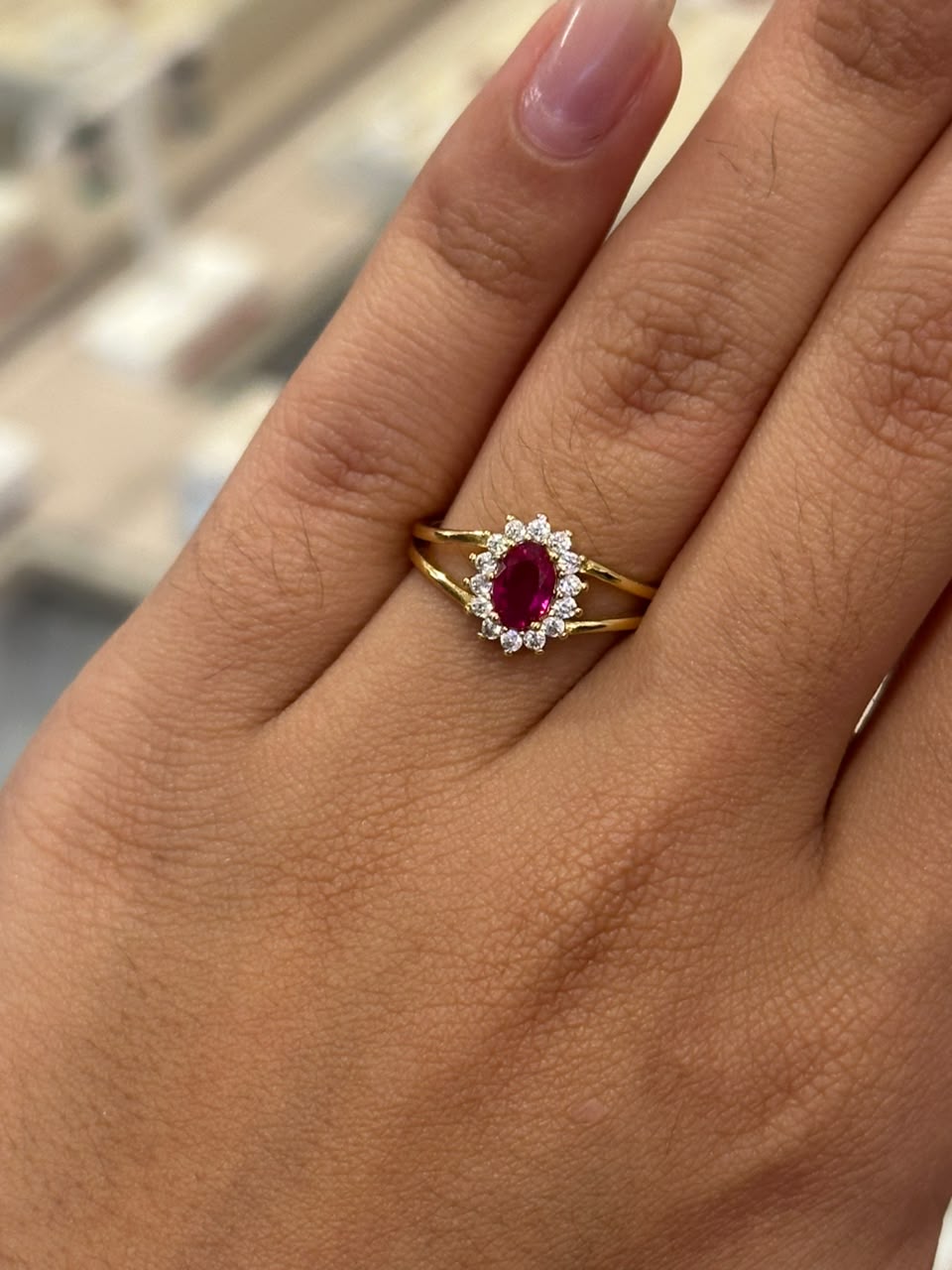 ANEL SOLITÁRIO OVAL PINK TAMANHO 15