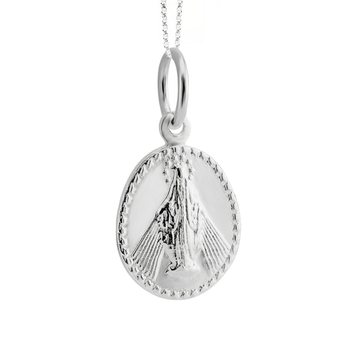 GARGANTILHA P925 VENEZIANA + PINGENTE NOSSA SENHORA DAS GRAÇAS 10X11MM