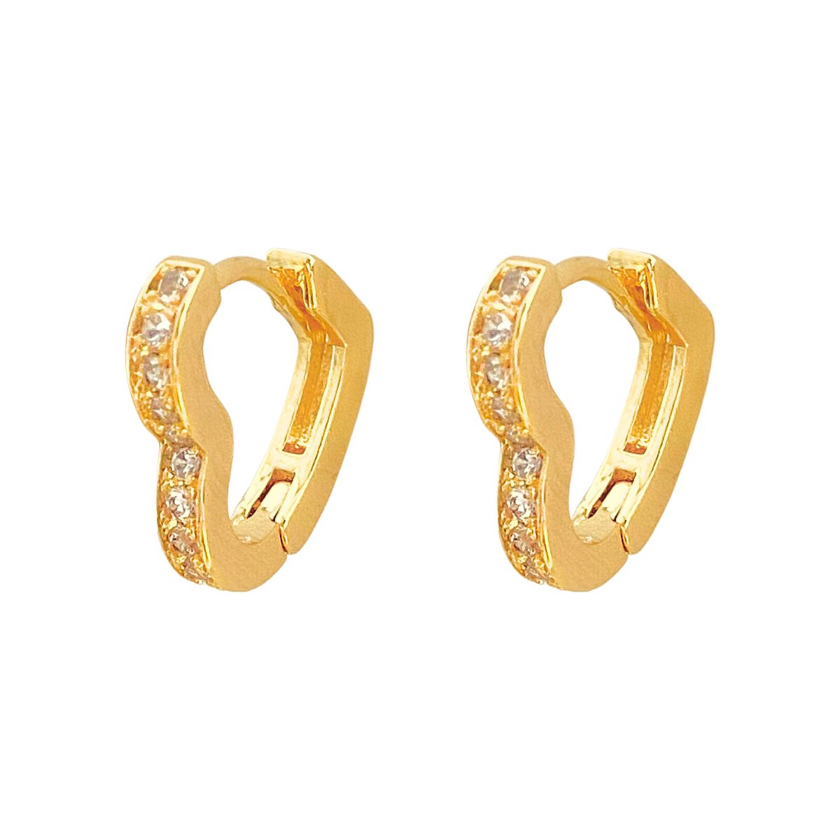 ARGOLA CLICK CORAÇÃO CRAVEJADO 12,5 X 13,3MM