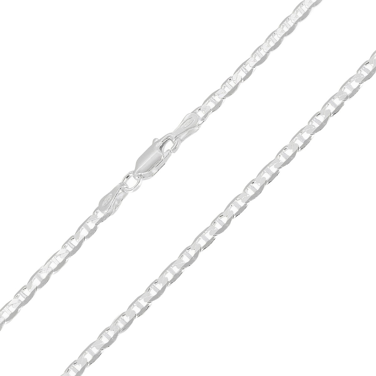 PULSEIRA P925 MASCULINA LACRE PIASTRINE FIO 3MM