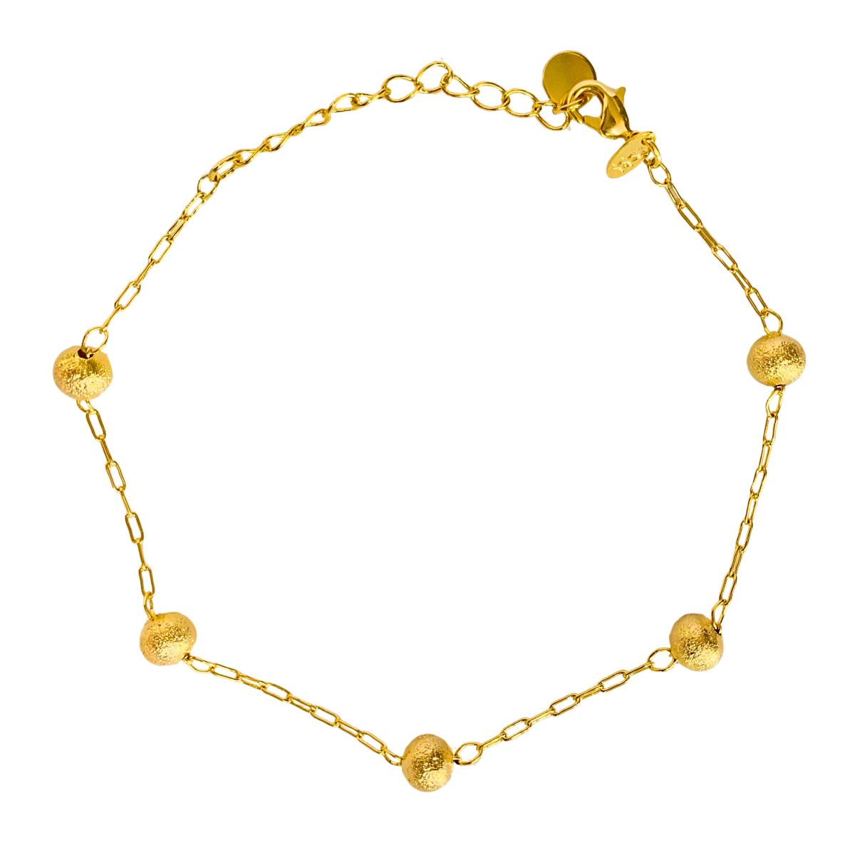 PULSEIRA COM 5 BOLAS FOSCA 6MM