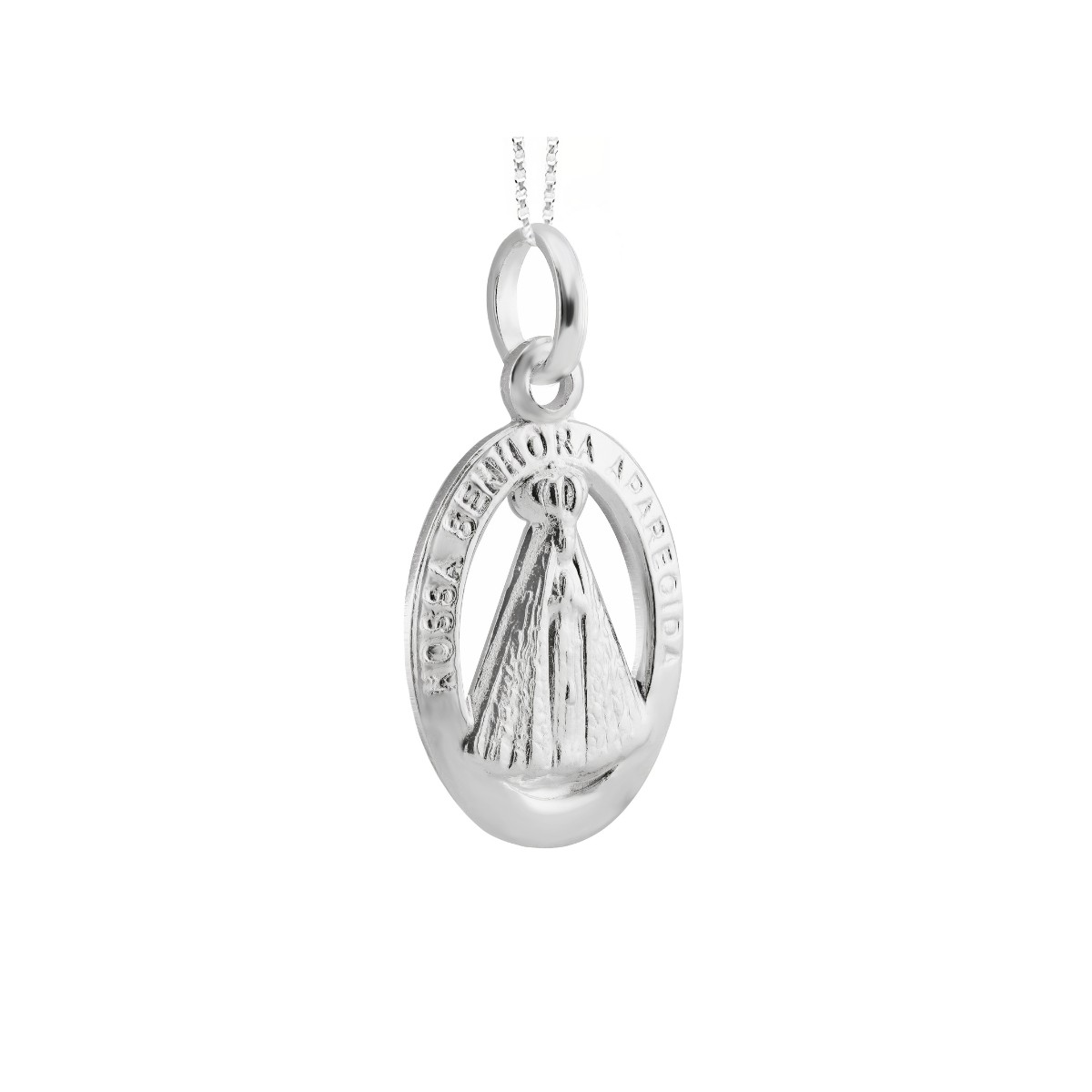 GARGANTILHA P925 VENEZIANA + PINGENTE NOSSA SENHORA 11X14MM