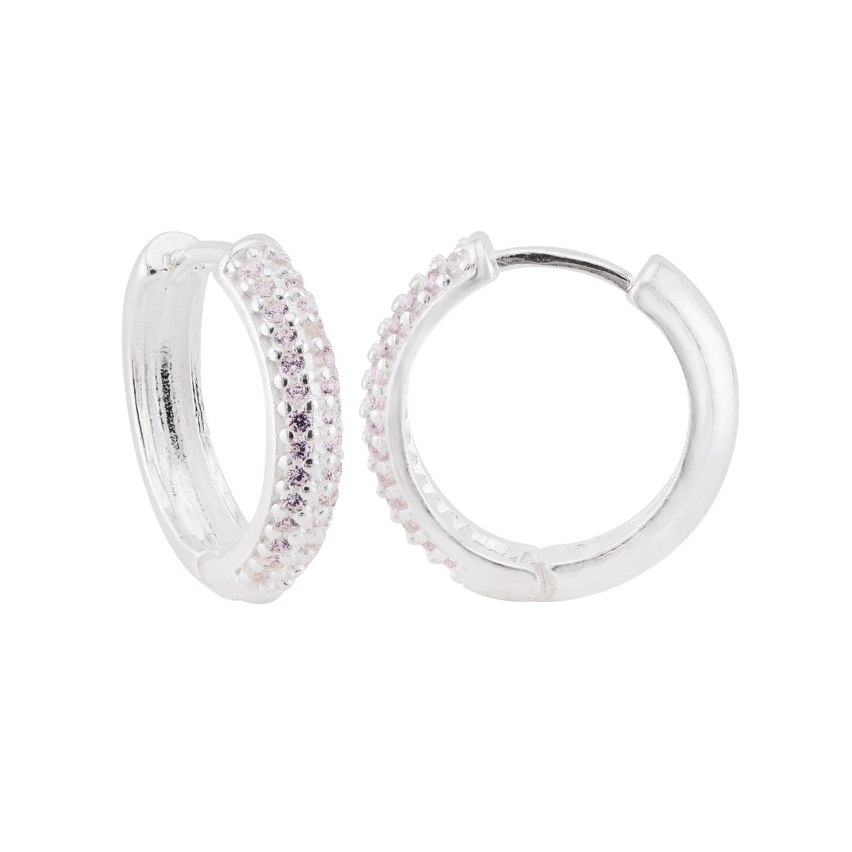 ARGOLA P925 CLICK 2 FILEIRAS ZIRCÔNIA CRISTAL 15MM