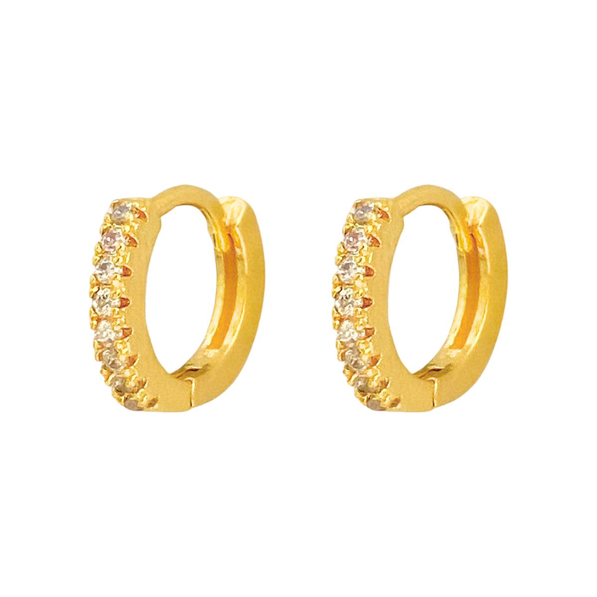 ARGOLA CLICK 1 FILEIRA CRAVEJADA FINA 12MM