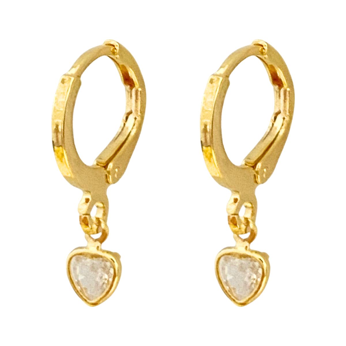 ARGOLA COM PINGENTE CORAÇÃO ZIRCONIA CRISTAL 5MM