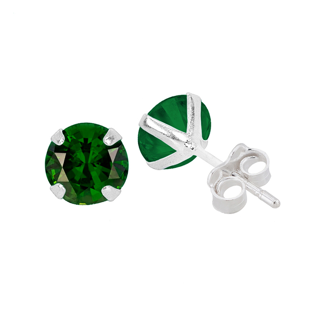 BRINCO PEQUENO P925 REDONDA VERDE 5MM
