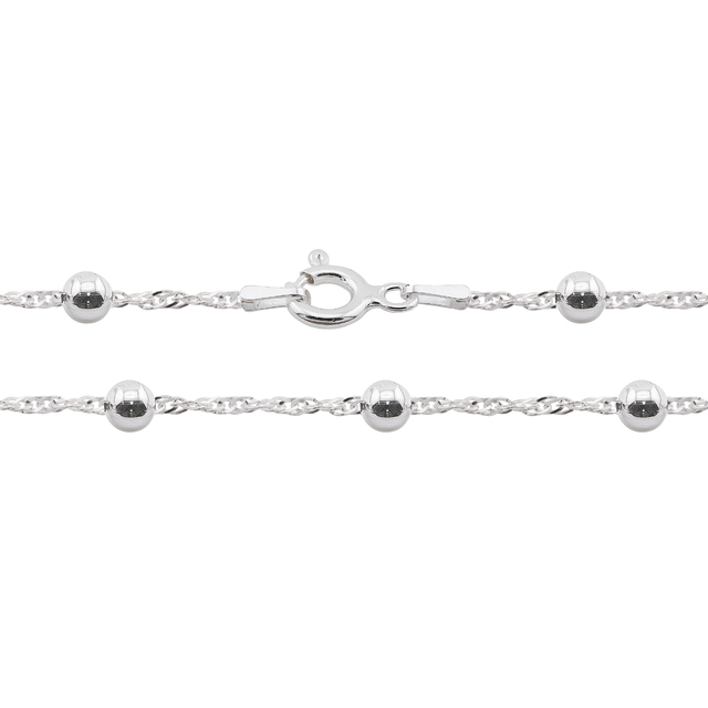 PULSEIRA P925 SINGAPURA 1MM COM BOLINHA 3MM (17)