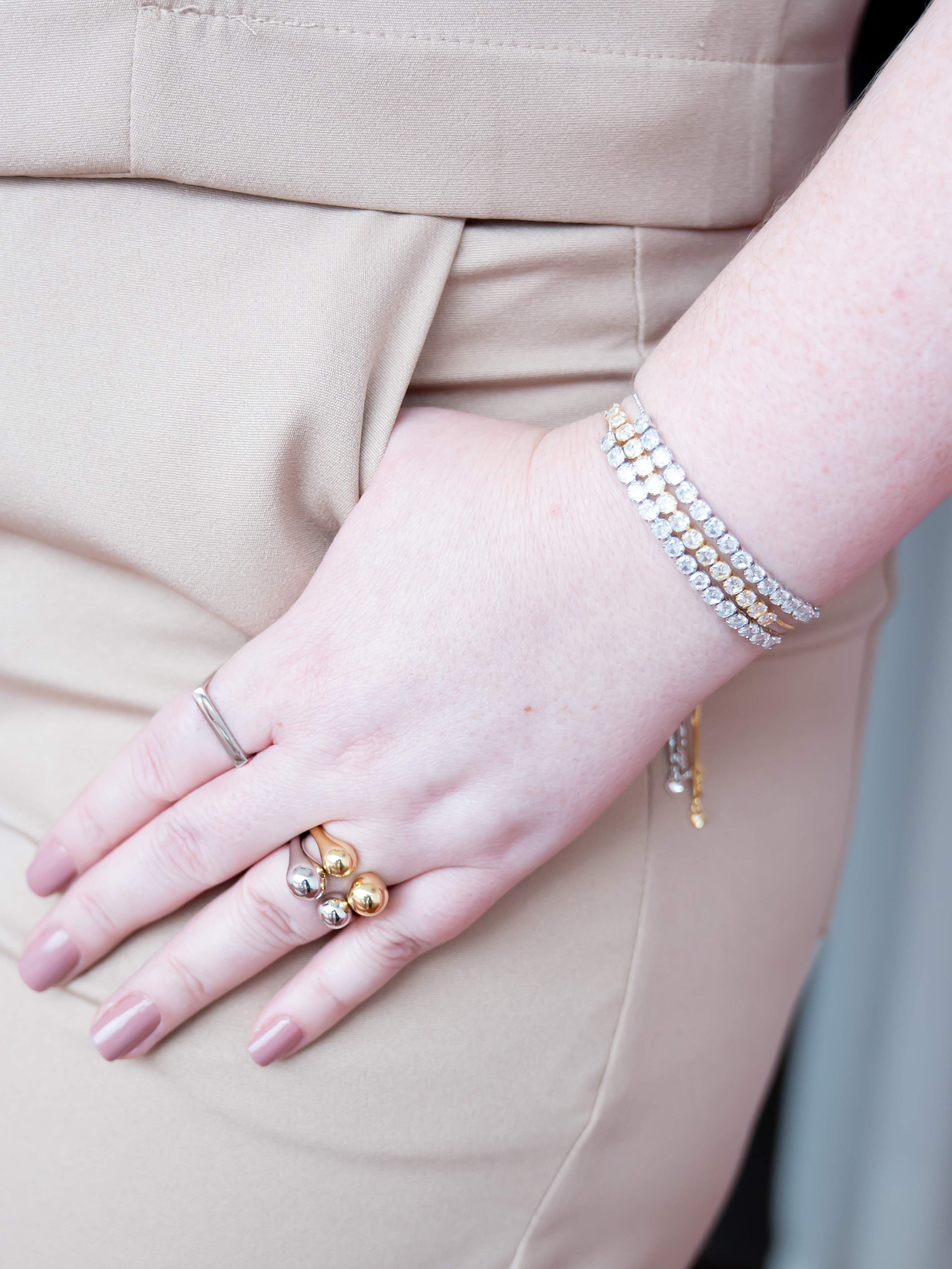Pulseira Fio de Zirconias Cristal Ajustável R